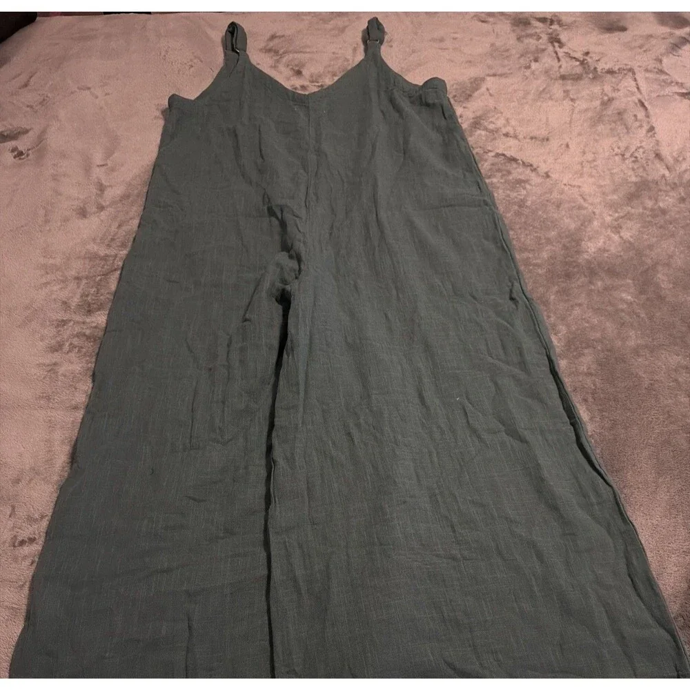 medium Natural Life green overalls jumpsuit women - Picture 8 of 9